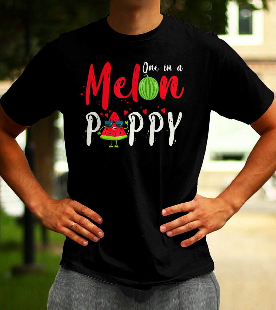 One In A Melon Pappy Watermelon Slice Cartoon T-Shirt