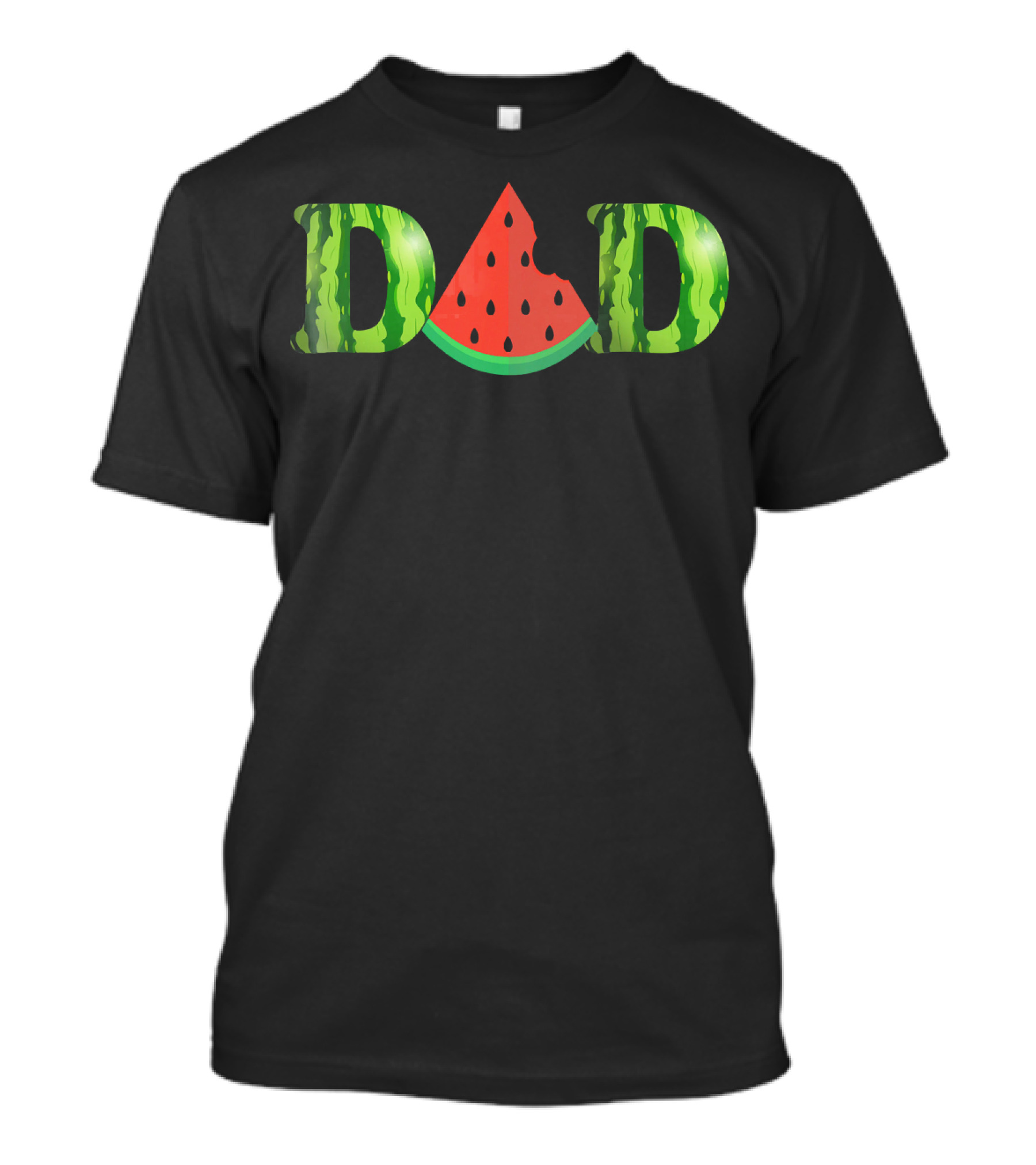 Watermelon Dad Letters With Slice T-Shirt