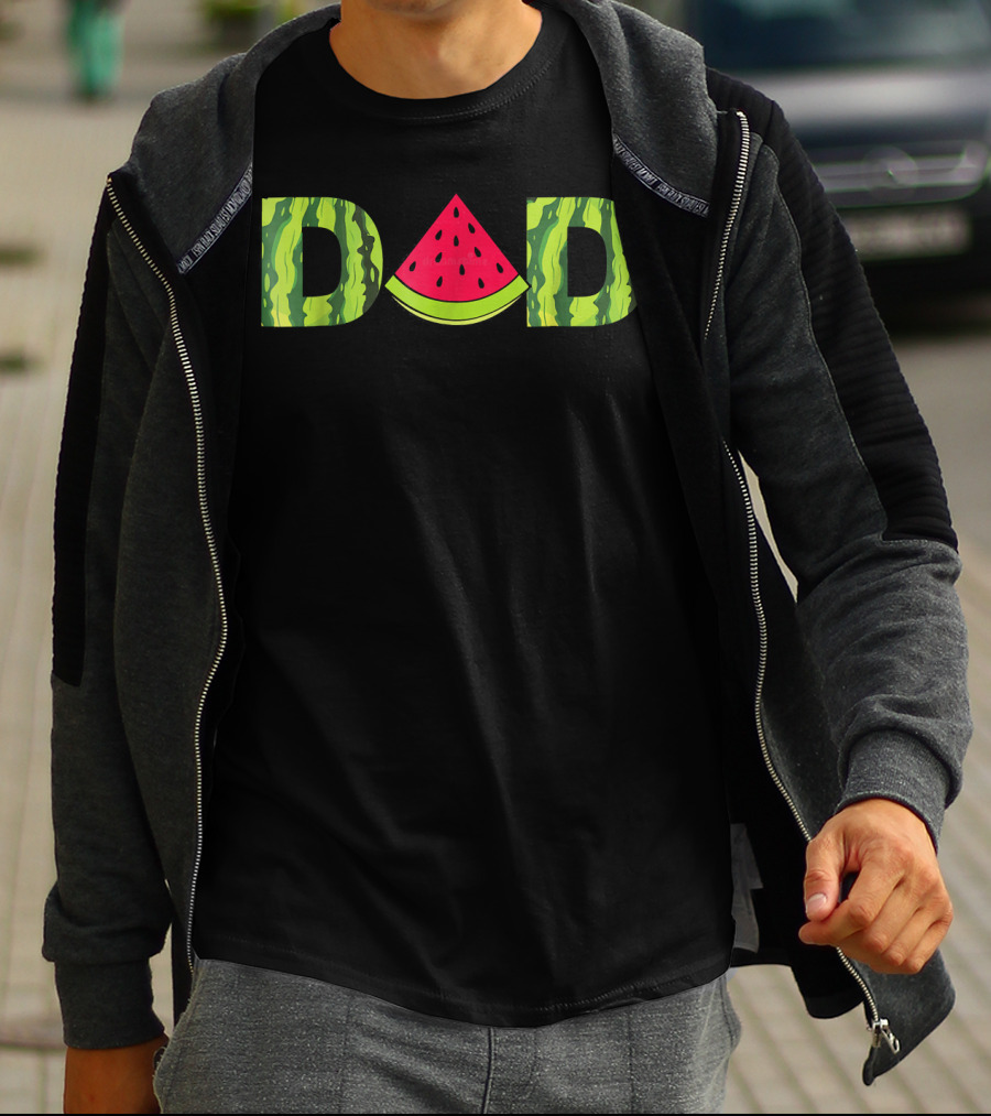 Dad Watermelon Middle T-Shirt