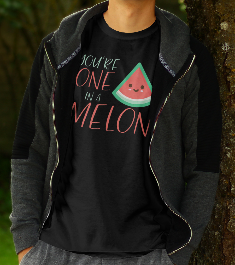 You're One In A Melon Funny Cute Watermelon Slice T-Shirt