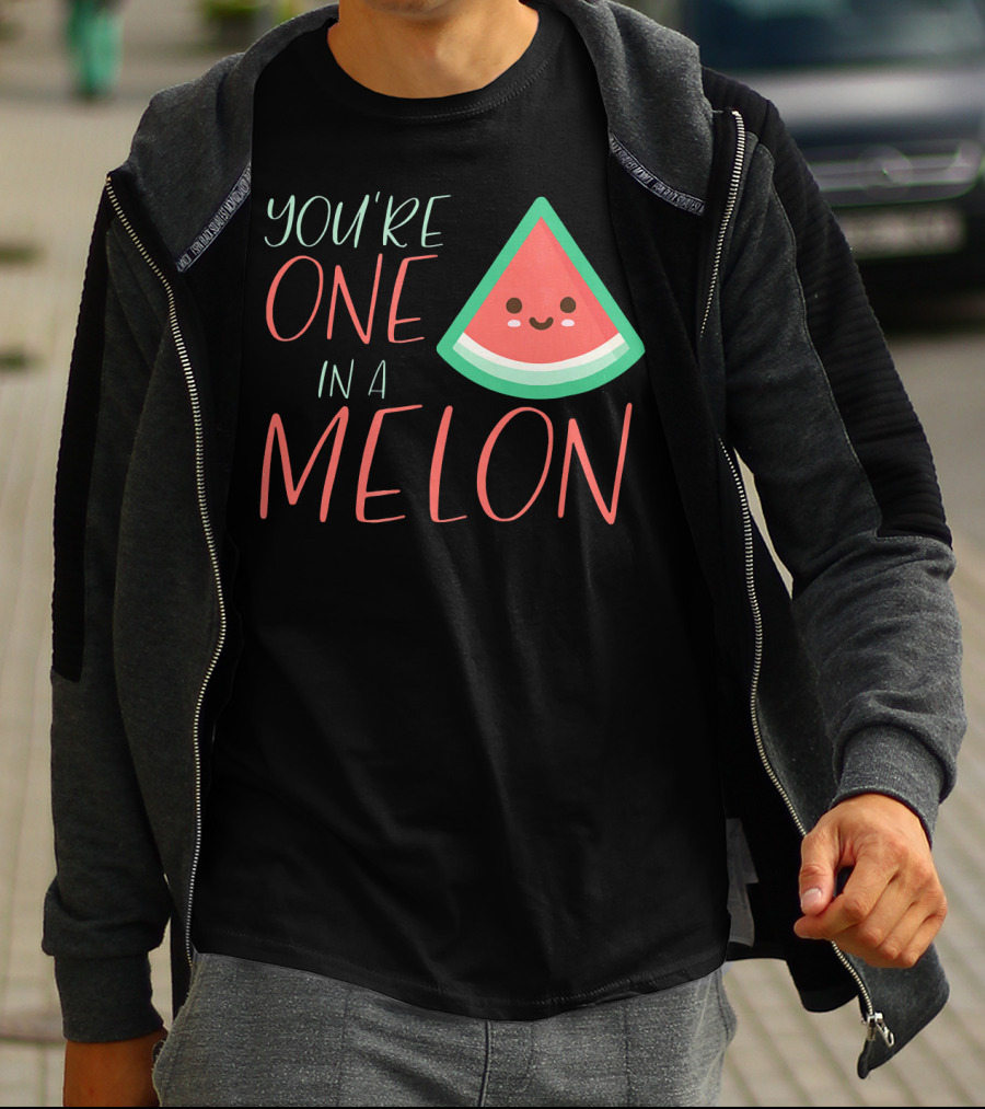 You're One In A Melon Funny Cute Watermelon Slice T-Shirt