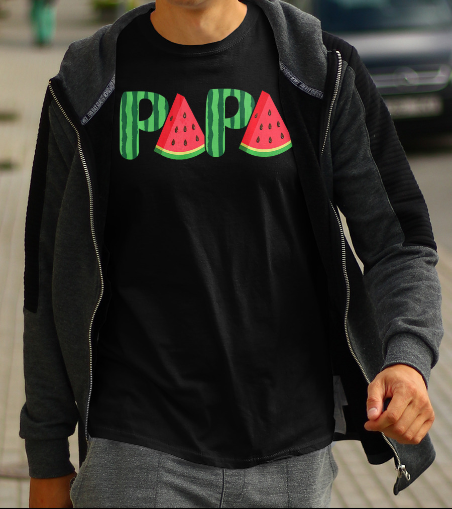 PaPa Watermelon Funny Fathers T-Shirt