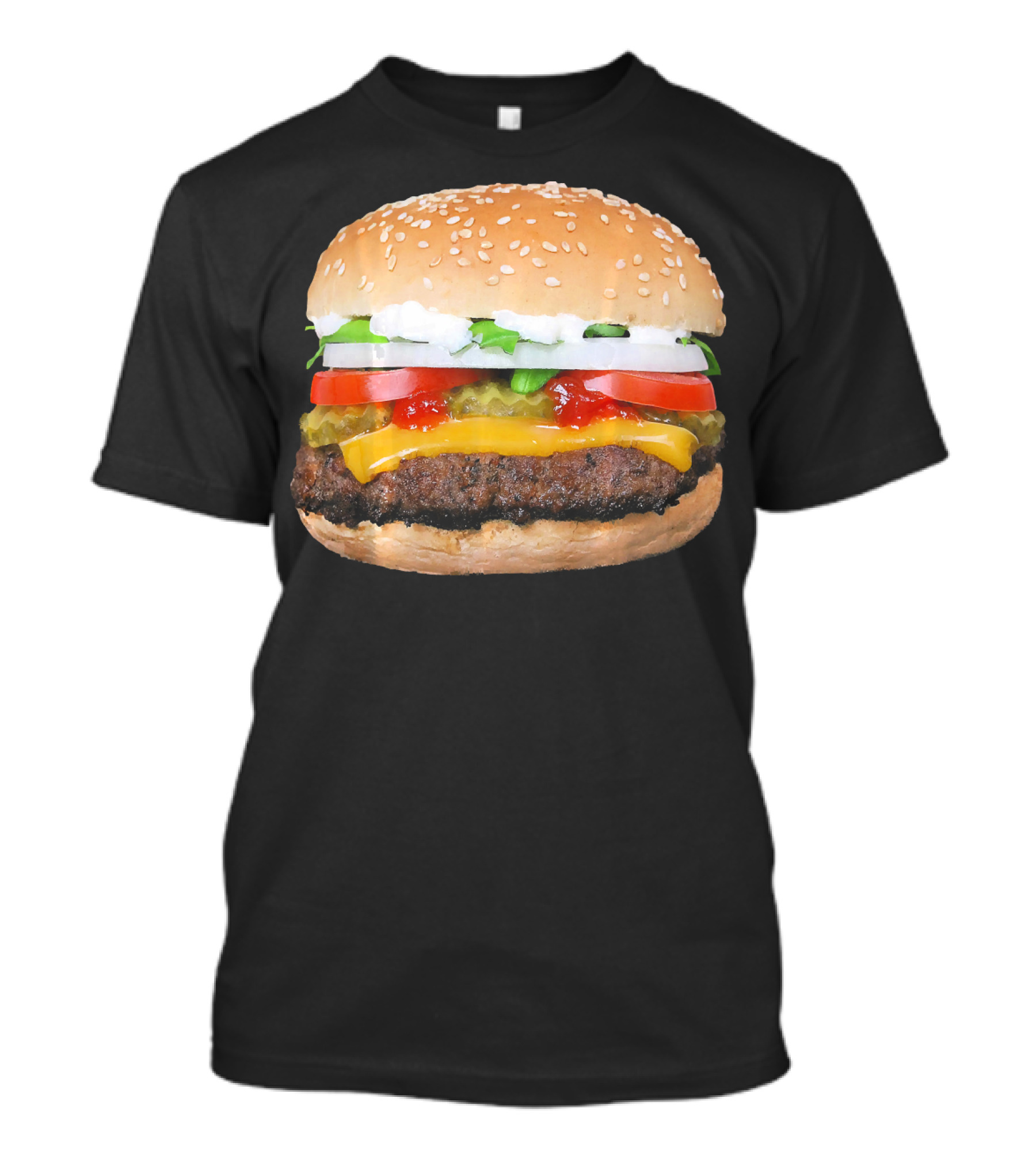 Burger Cheeseburger Matching With Fries Duo Delight T-Shirt