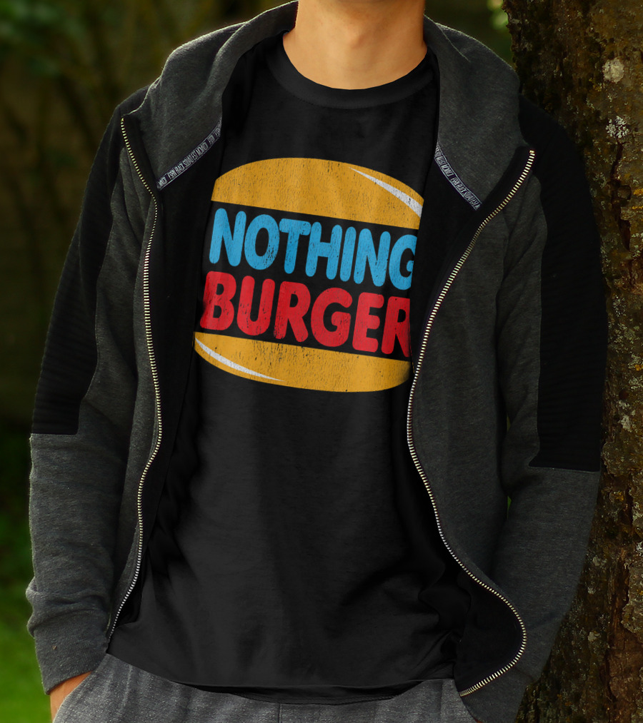 Nothing Burger Retro Style Text In Bold Colors T-Shirt