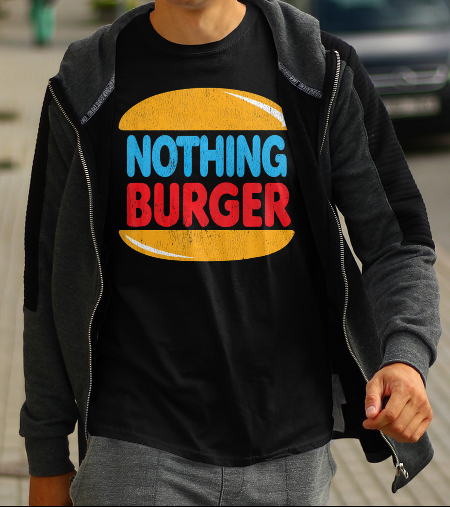 Nothing Burger Retro Style Text In Bold Colors T-Shirt