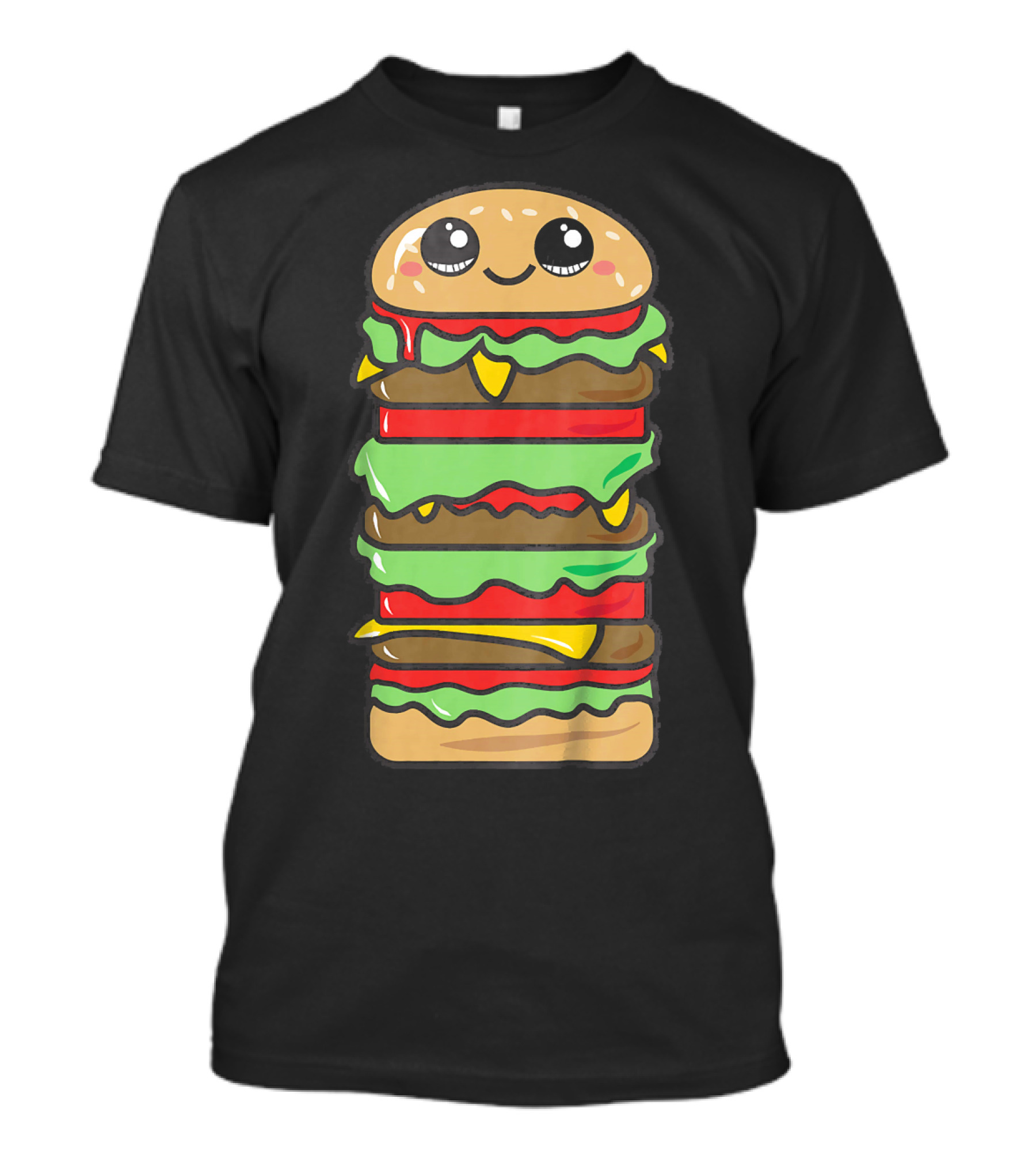 Kids Funny Kawaii Hamburger Burger Eat Food Boy T-Shirt