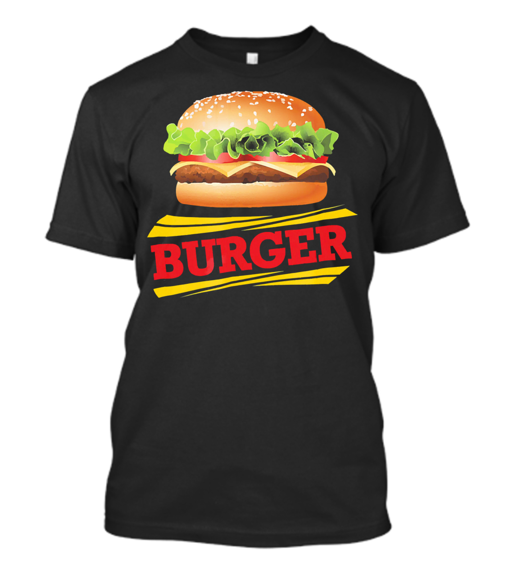 BURGER Cheeseburger Lettuce Meat Tomato Cheese Bun T-Shirt