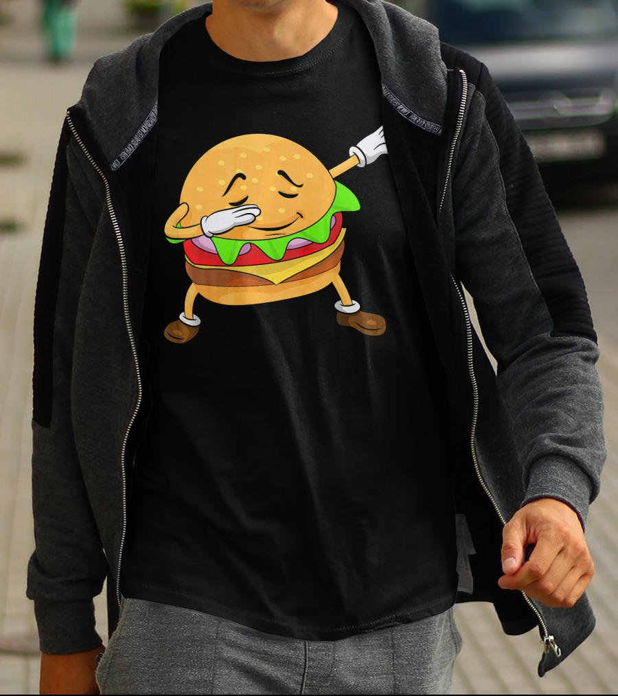 Burger Dabbing Dance Cheese Lettuce Tomato T-Shirt