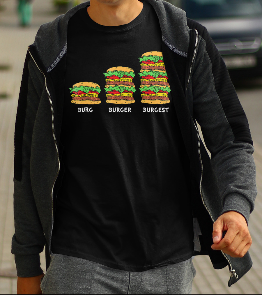 Burg Burger Burgest Cheeseburger Evolution T-Shirt