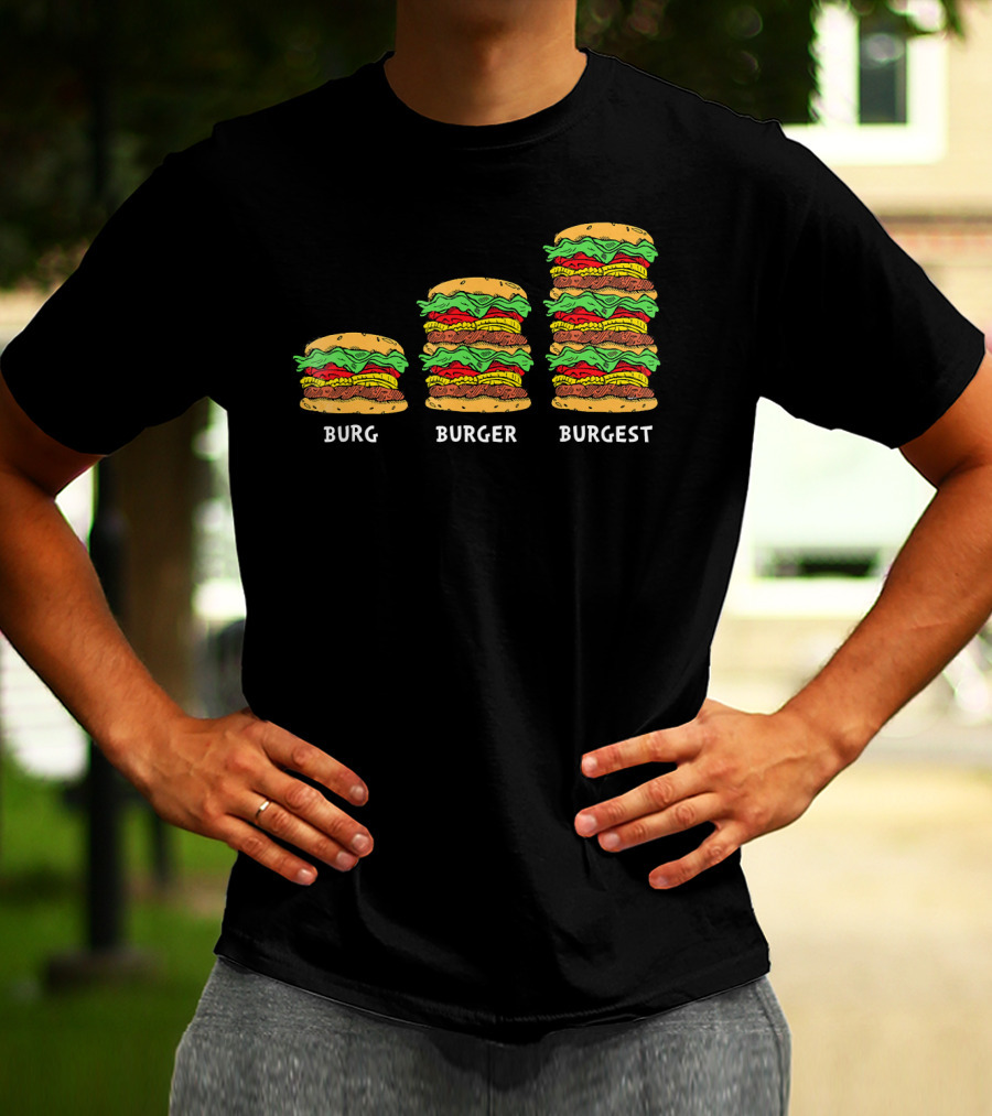 Burg Burger Burgest Cheeseburger Evolution T-Shirt