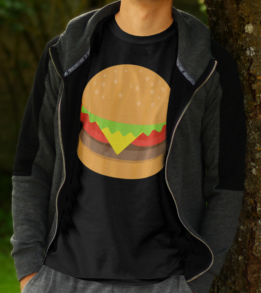 Emoji Hamburger Cheeseburger Lettuce Tomato Cheese Burger T-Shirt