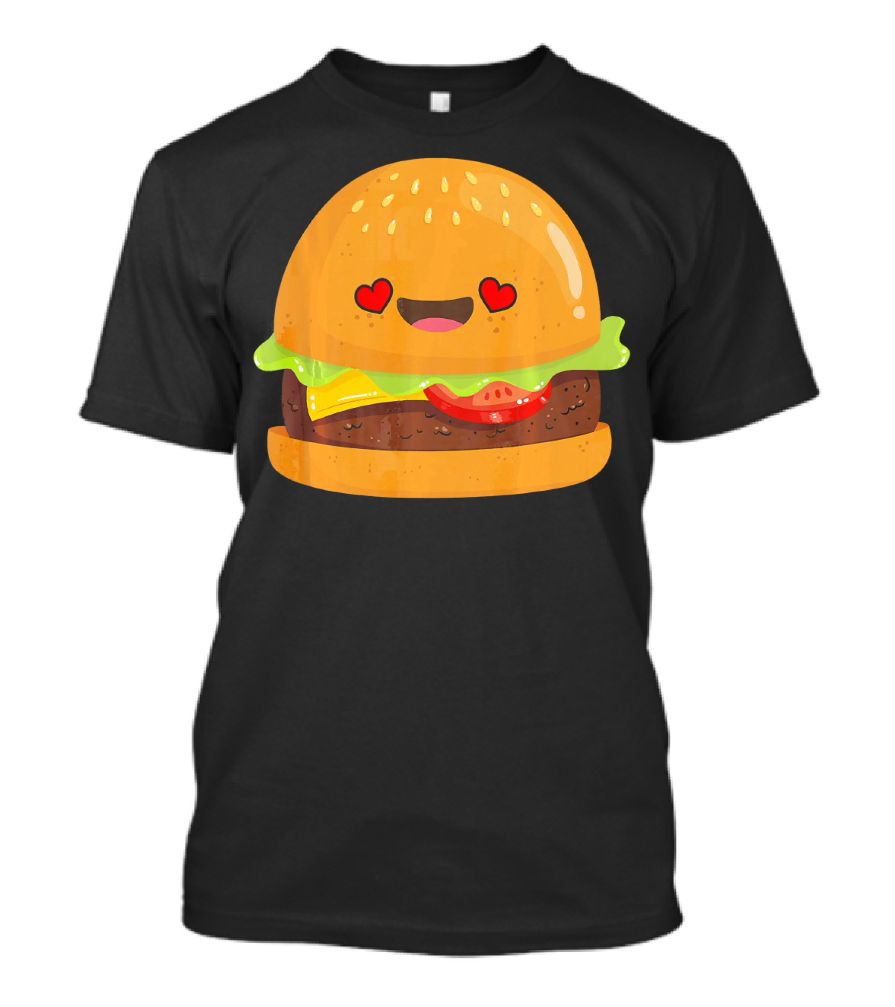 Cheeseburger Love Heart Eyes Emoji Cheese T-Shirt