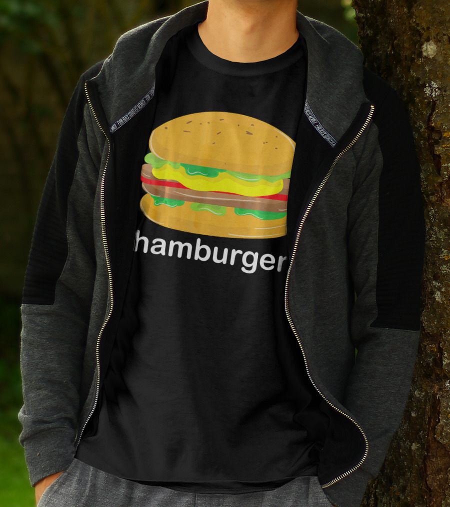 Funny Hamburger Meme Burger Cartoon Cheeseburger T-Shirt