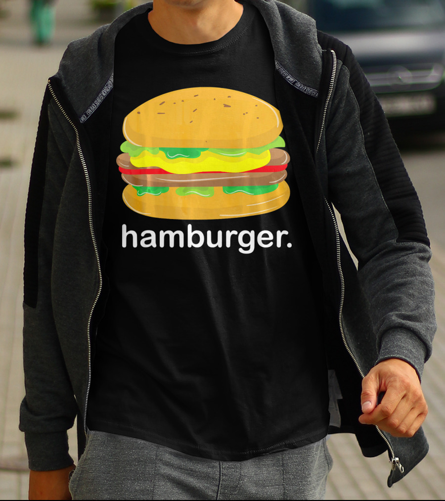 Funny Hamburger Meme Burger Cartoon Cheeseburger T-Shirt