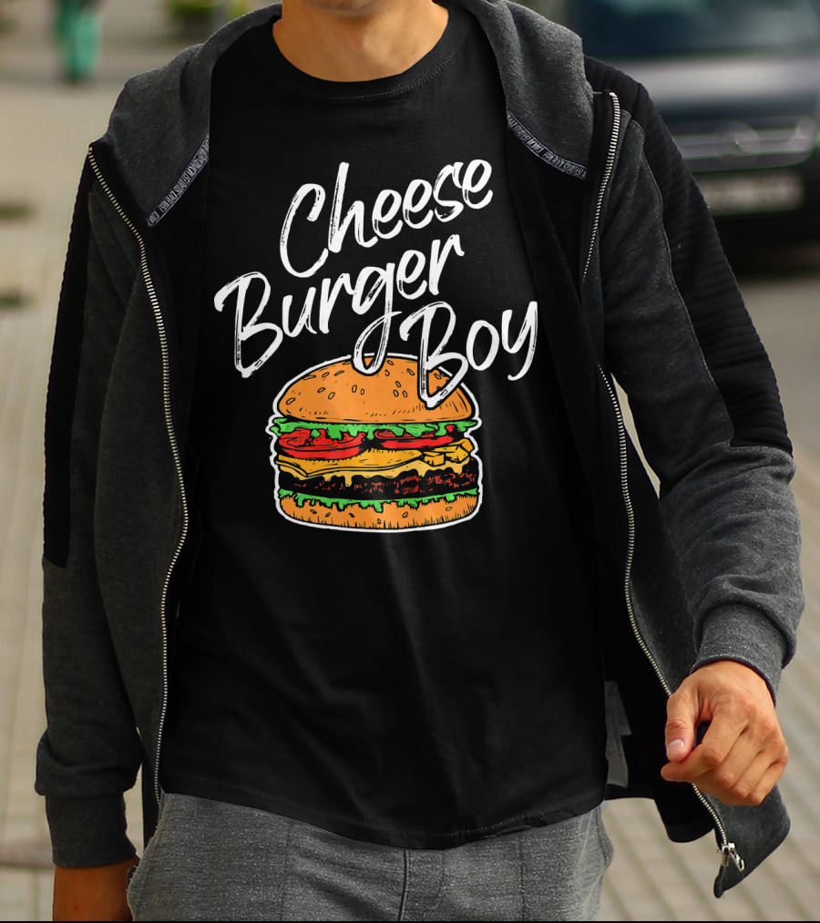 Cheeseburger Boy Funny Hamburger Fast Food Humor T-Shirt