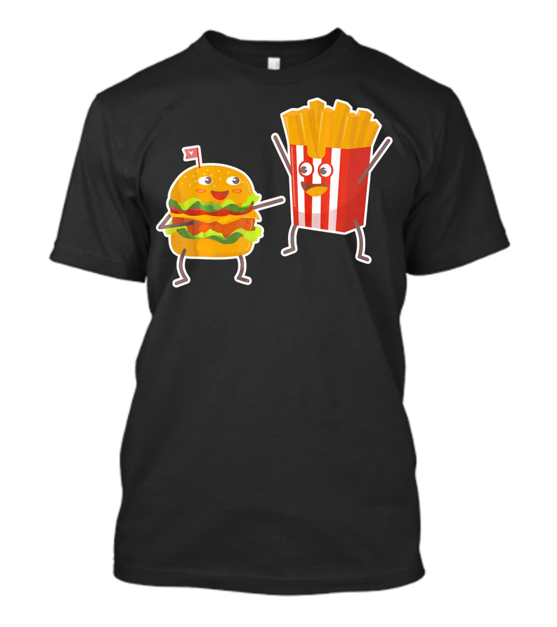 Hamburger And French Fries Happy Dance Duo T-Shirt