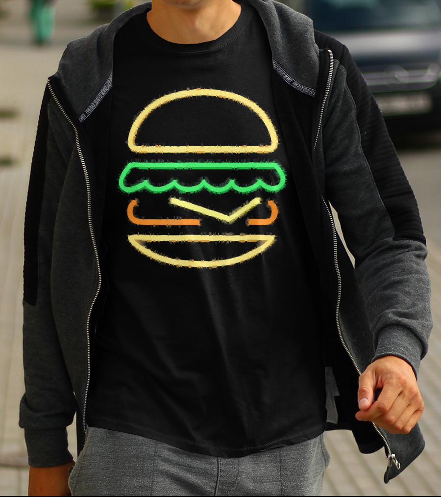 Burger Neon Style Of A Burger T-Shirt