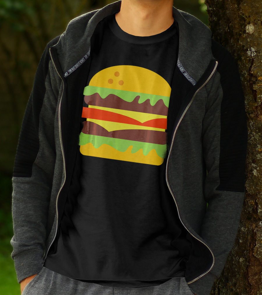 Cheeseburger Icon Hamburger With Cheese Classic Stack T-Shirt