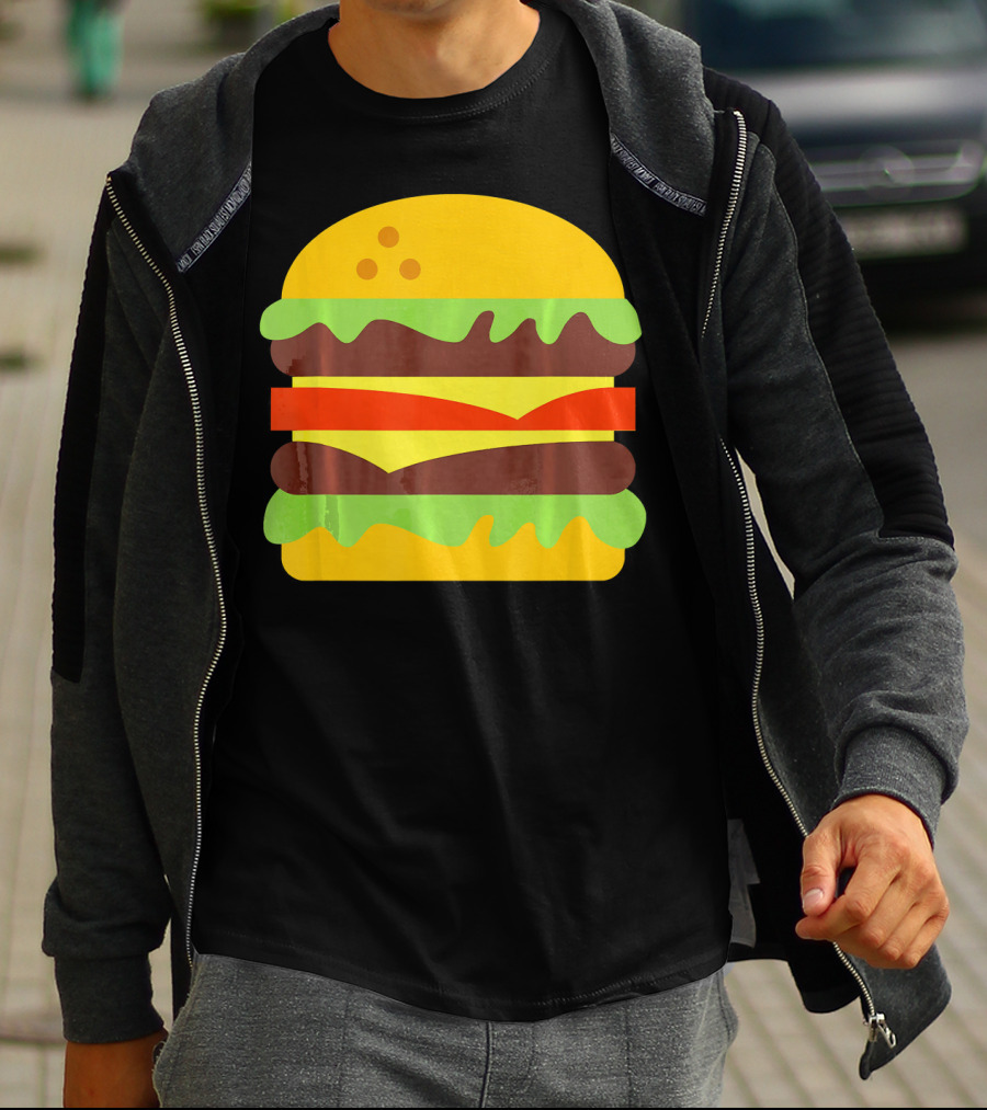 Cheeseburger Icon Hamburger With Cheese Classic Stack T-Shirt