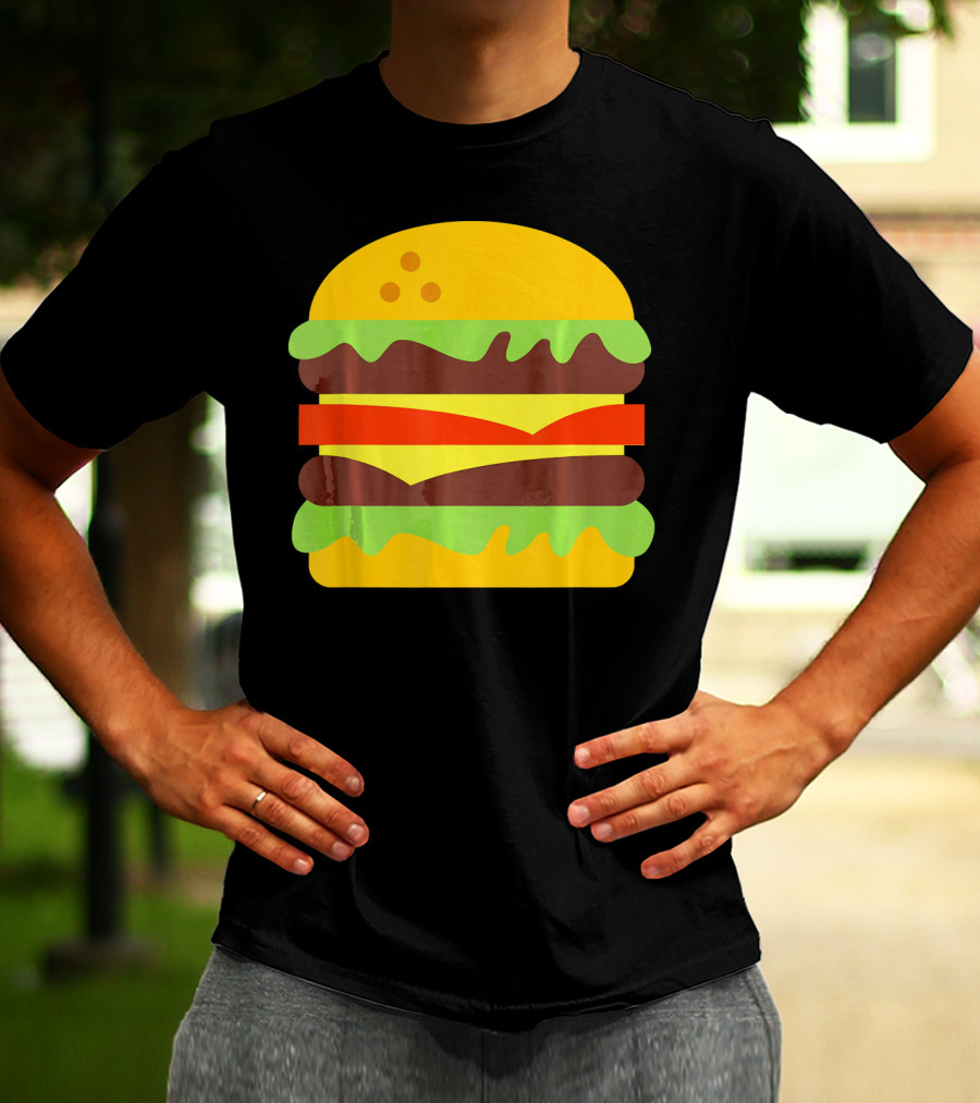 Cheeseburger Icon Hamburger With Cheese Classic Stack T-Shirt