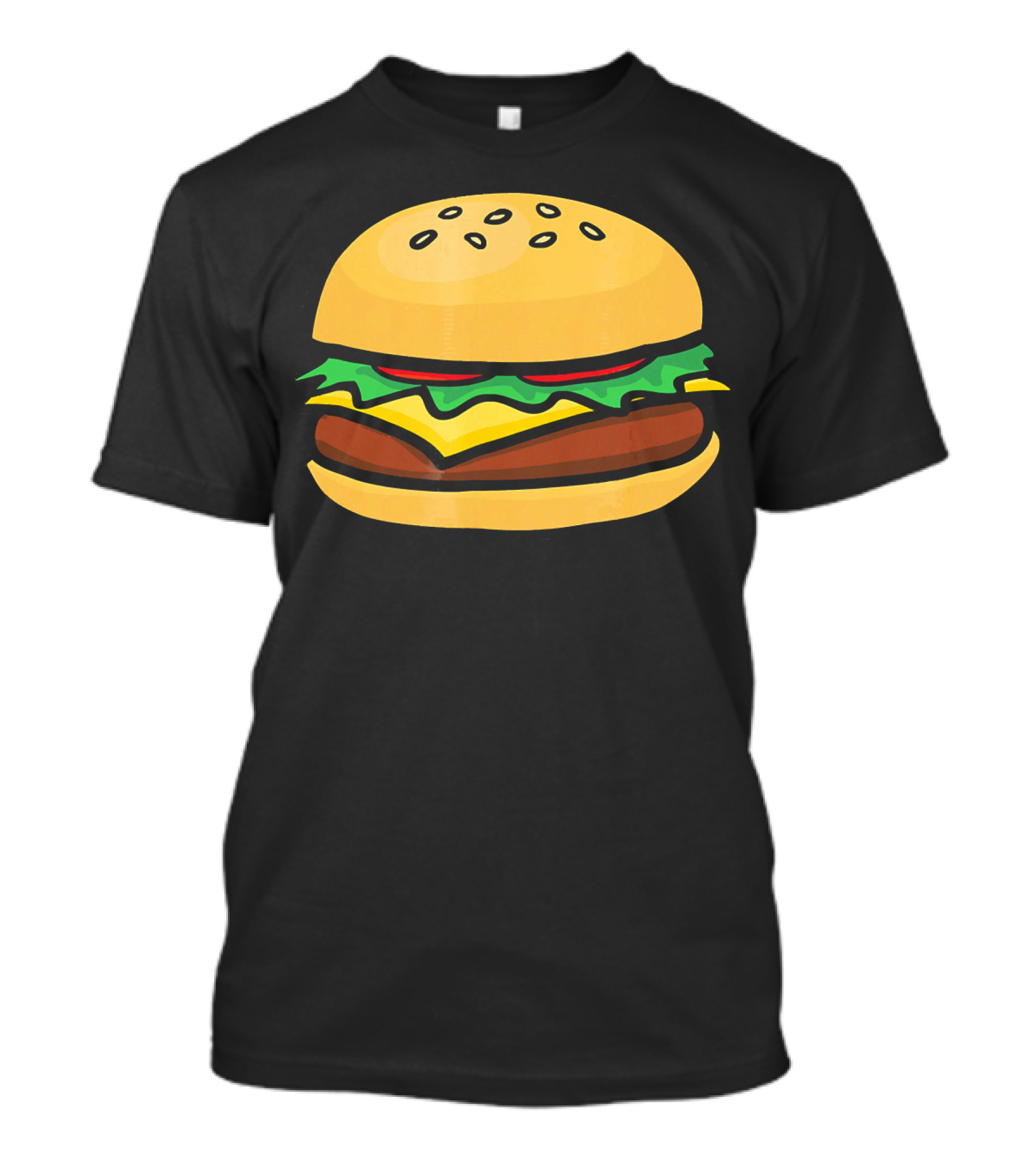 Burger Cheeseburger Lettuce Tomato Cheese Sesame Bun T-Shirt