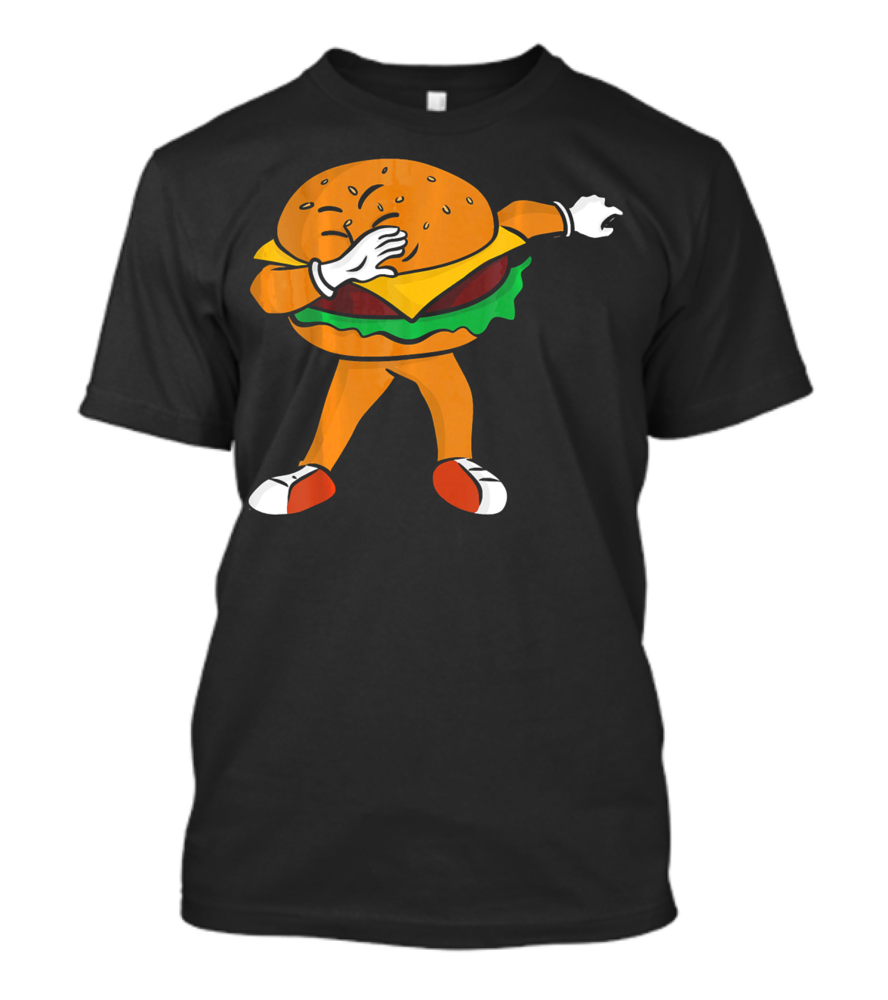 Dabbing Cheeseburger Character Dance T-Shirt