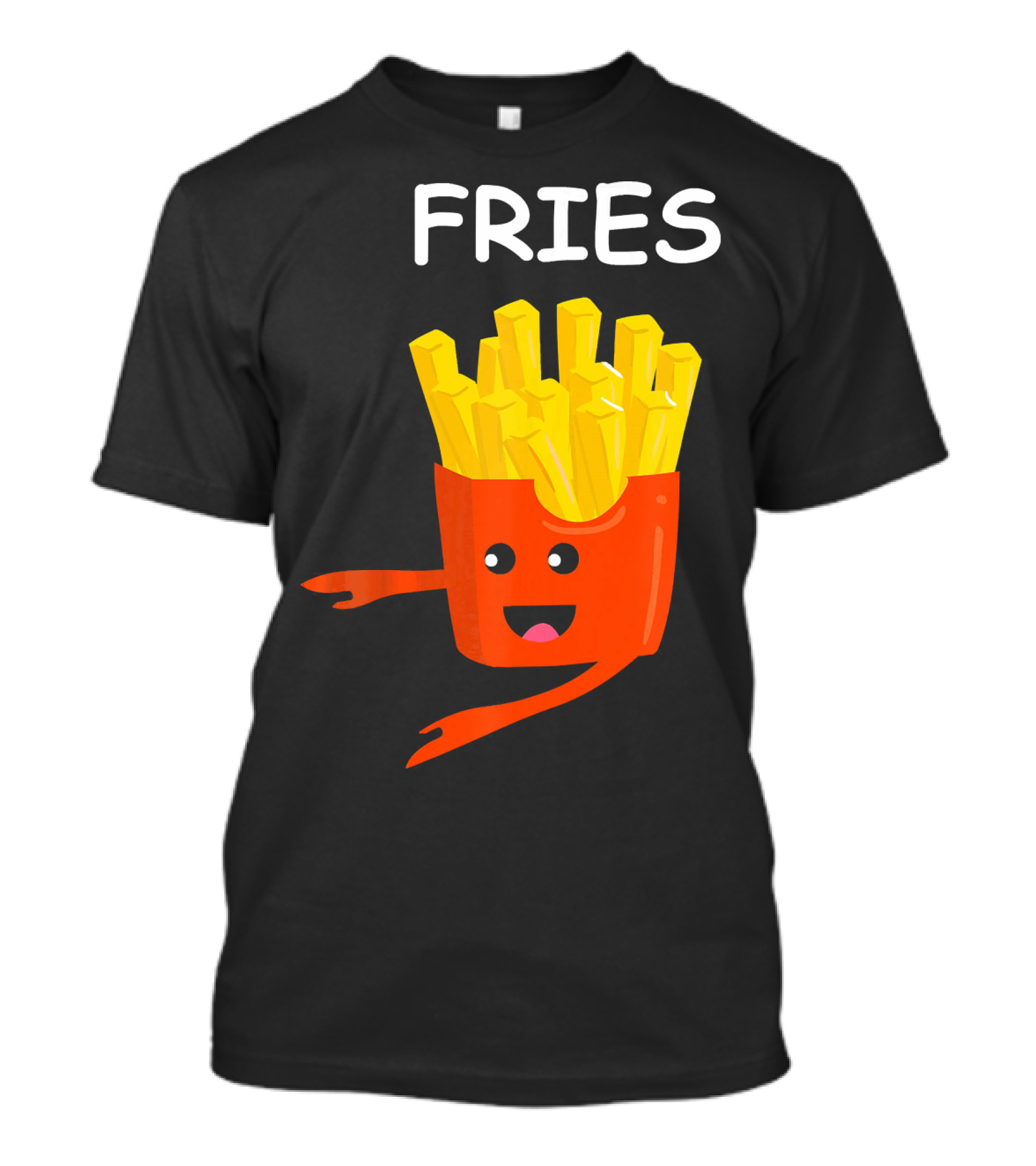 Funny Burger FRIES Matching Couples Vale Playful Cartoon T-Shirt