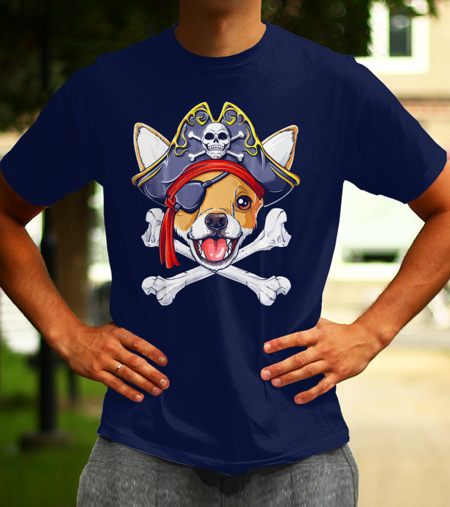 Buccaneer Chihuahua With Skull And Crossbones Bandana T-Shirt