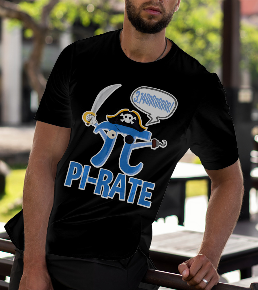 Pi-Rate 3.14rrrrr Pirate Happy Pi Day Math T-Shirt