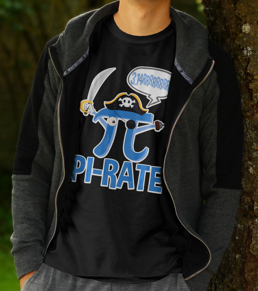 Pi-Rate 3.14rrrrr Pirate Happy Pi Day Math T-Shirt