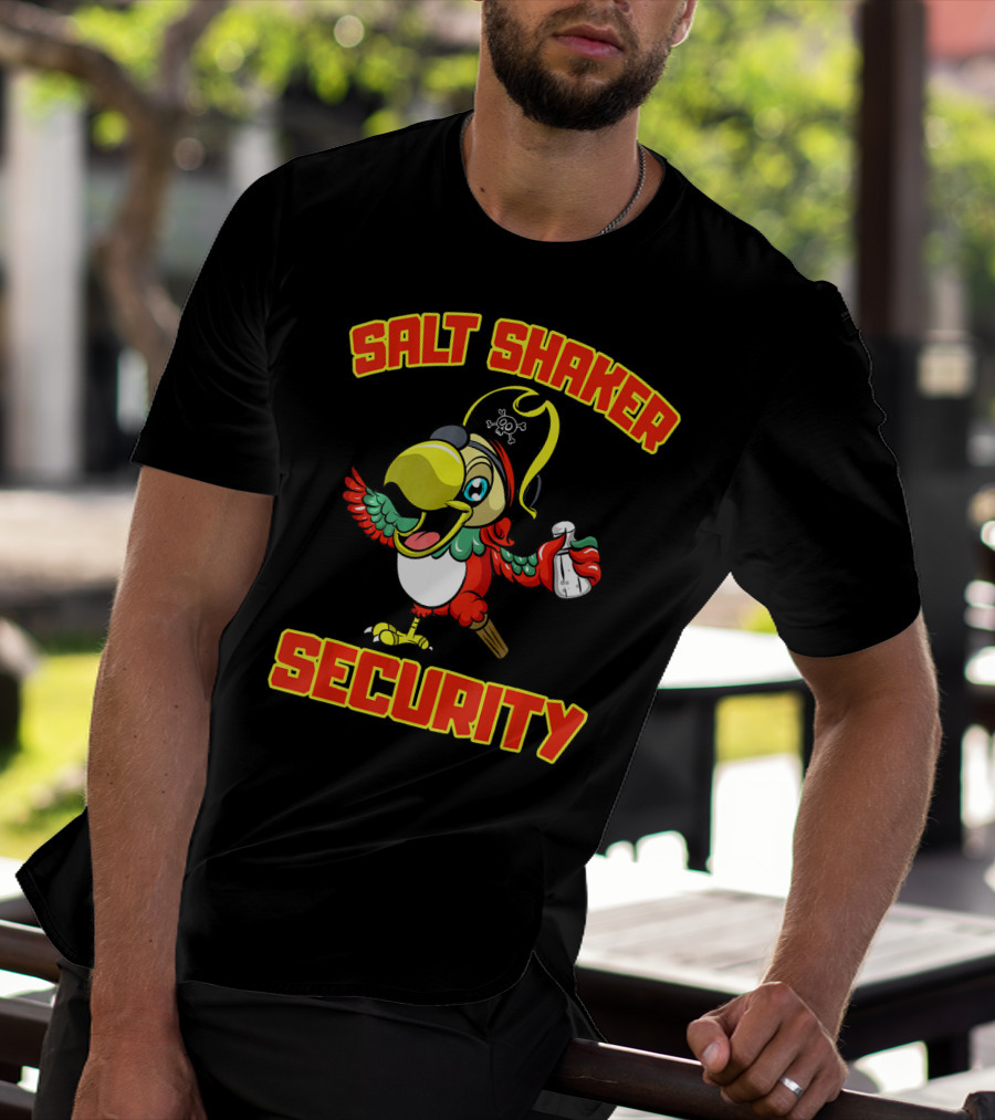 Salt Shaker Security Pirate Macaw T-Shirt