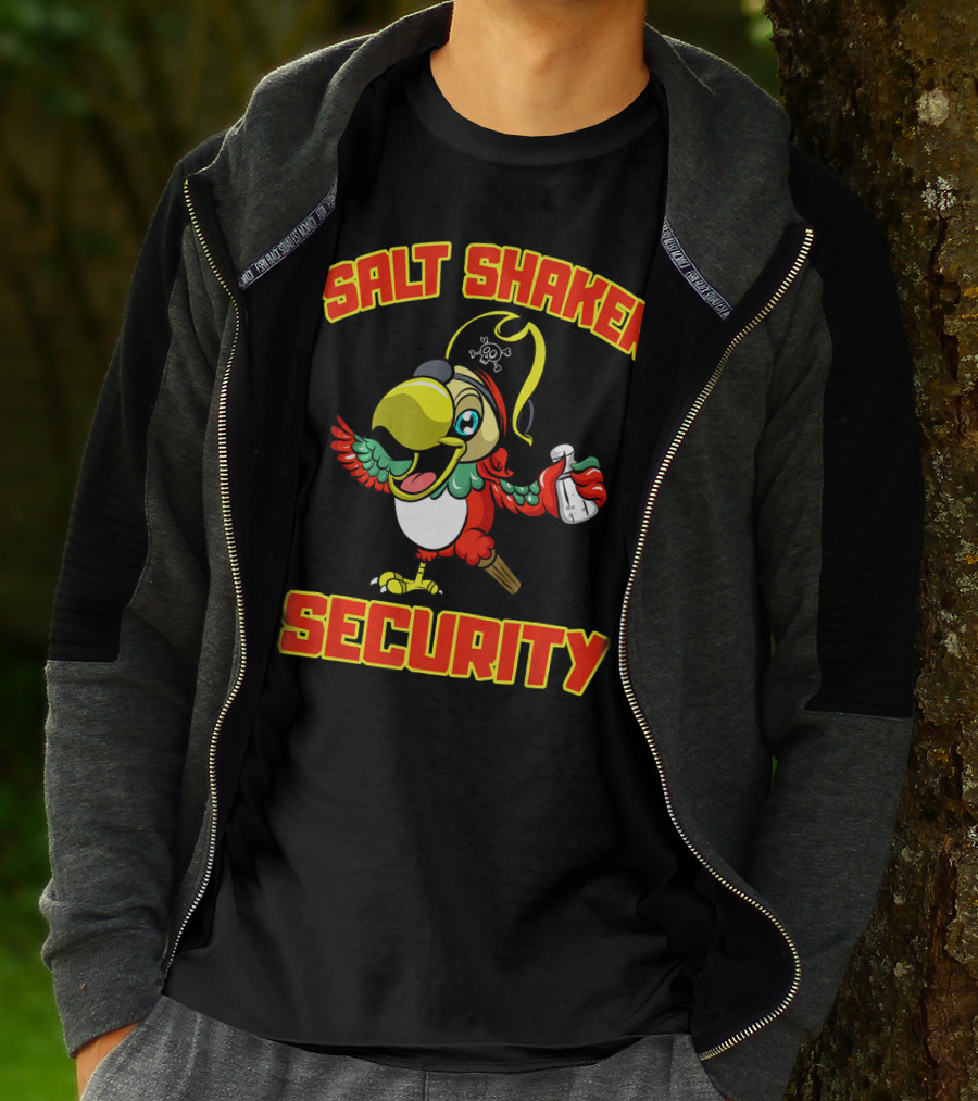 Salt Shaker Security Pirate Macaw T-Shirt