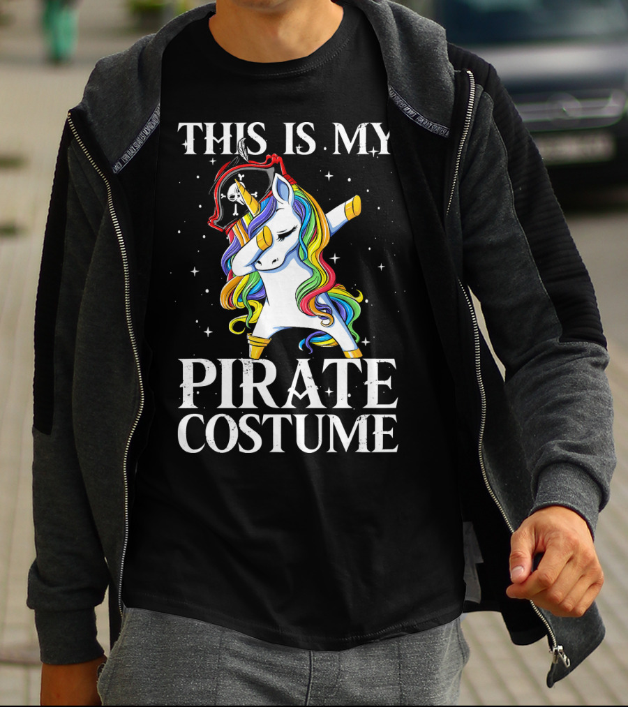 This Is My Pirate Costume Dabbing Unicorn Pirate T-Shirt