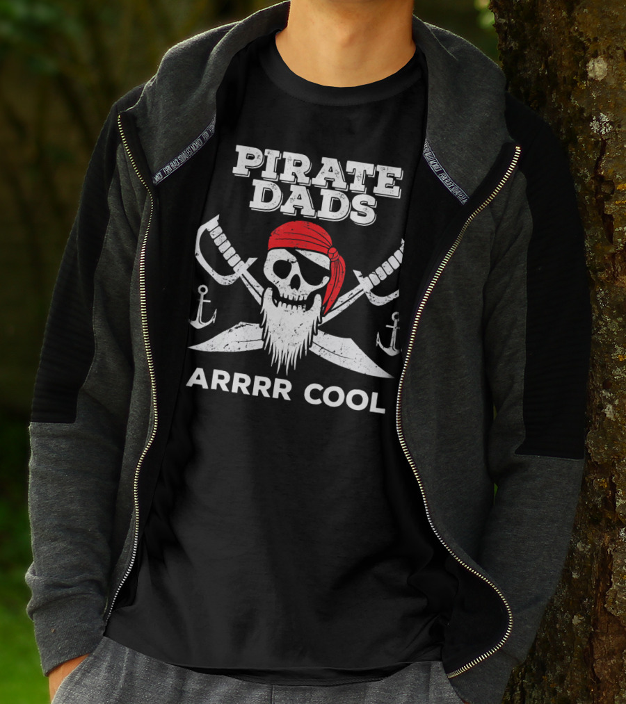 Pirate Dads Arrrr Cool Skull Swords Anchors T-Shirt