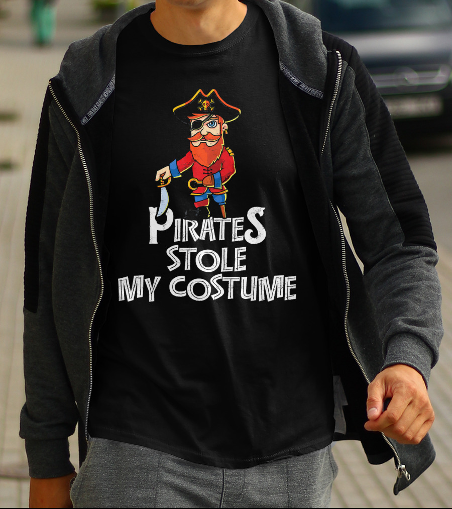 Pirates Stole My Costume Pirate With Red Beard T-Shirt