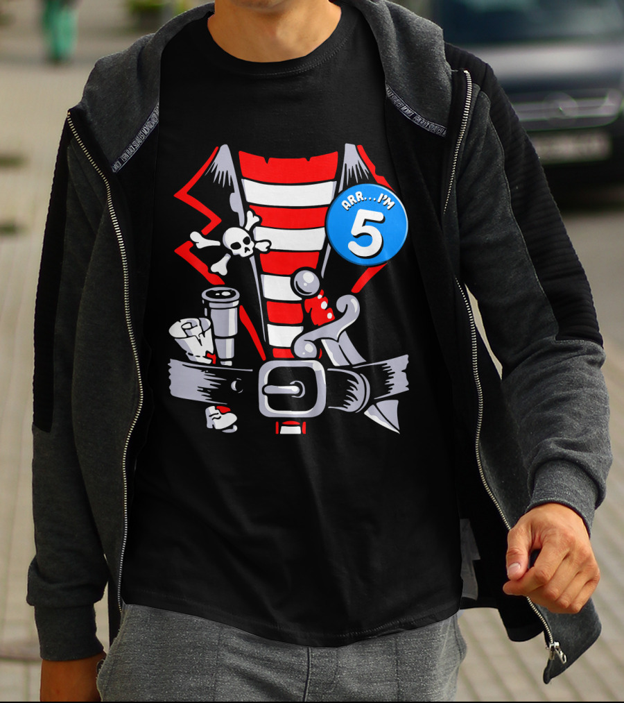 Arrr. I'm 5 Kids Birthday Pirate T-Shirt