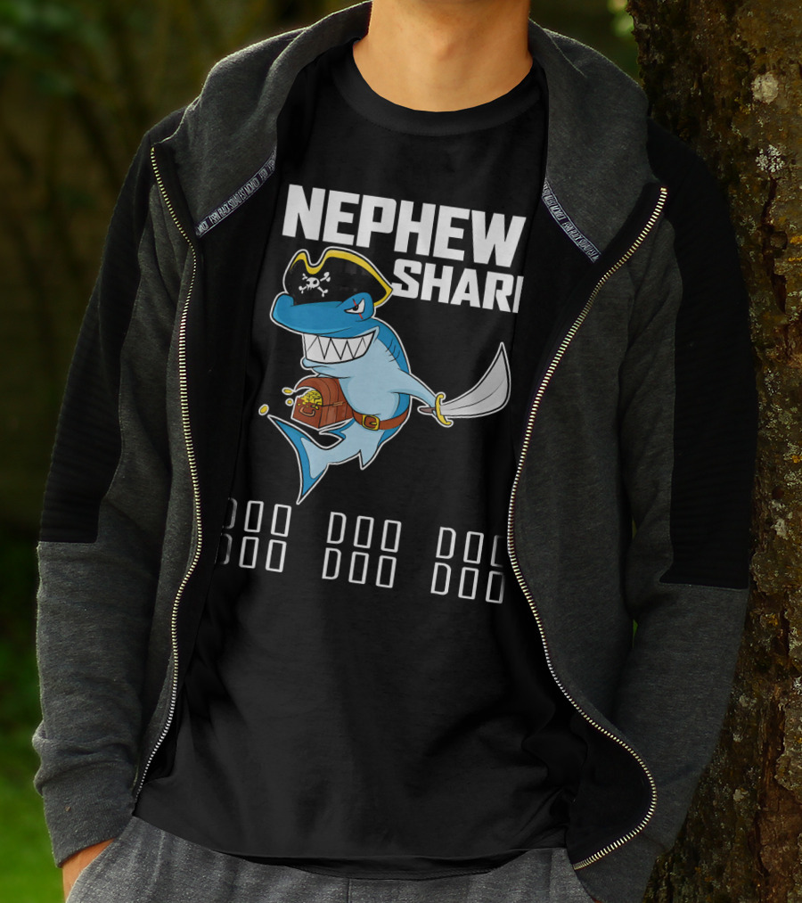 Nephew Shark Pirate Doo Doo Doo Treasure Sword T-Shirt