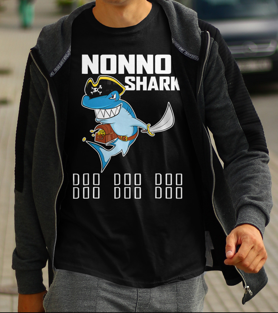 Nonno Shark Doo Doo Doo Pirate Grandpa T-Shirt