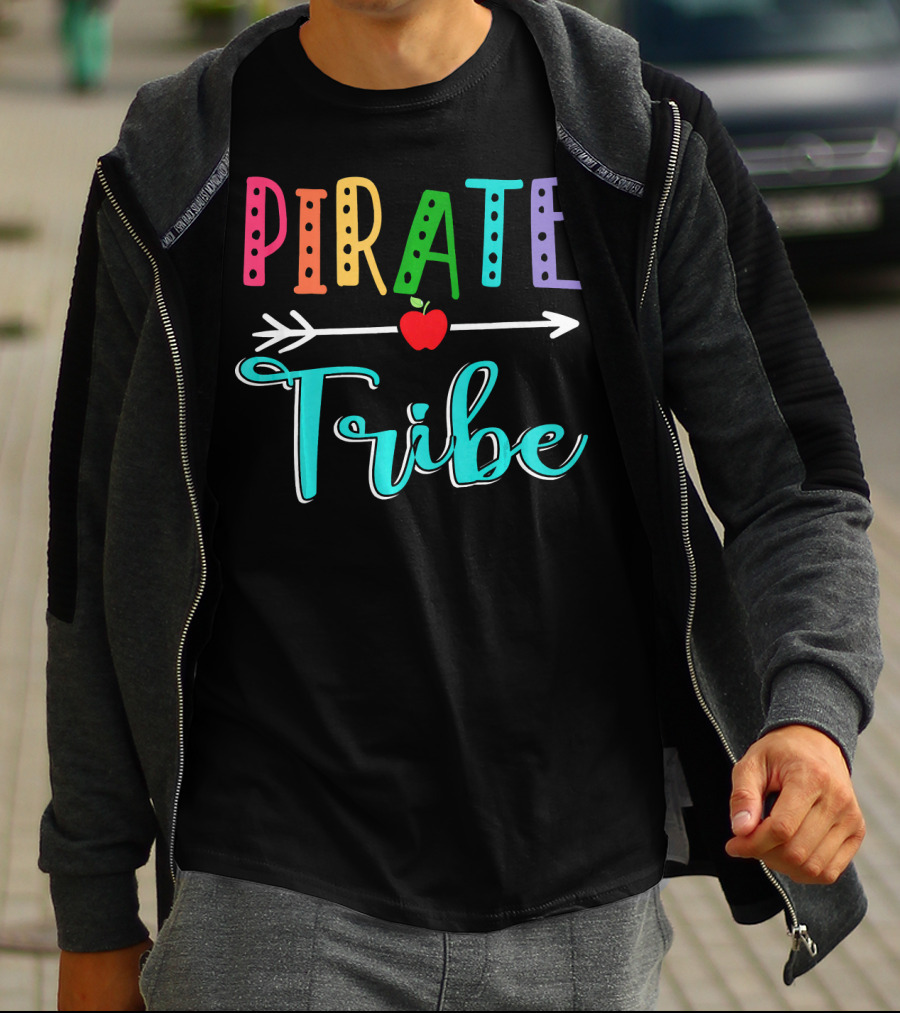 Pirate Tribe Apple Arrow With Colorful Letters T-Shirt