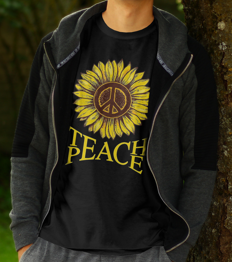 Teach Peace Sunflower Peace T-Shirt