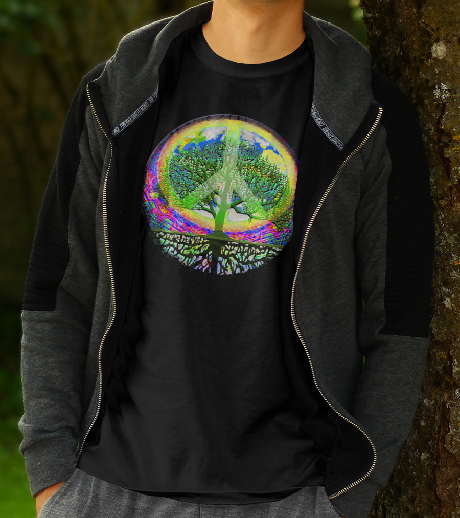 Tree Of Life Peace Symbol World Harmony T-Shirt