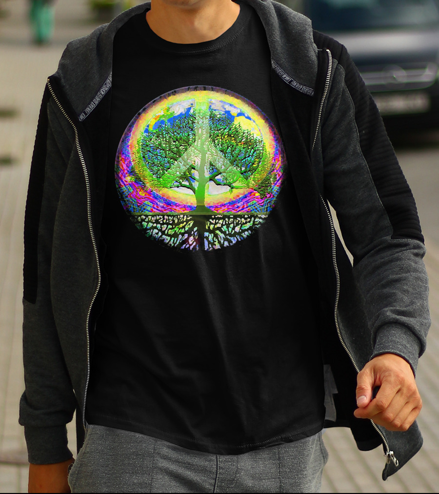 Tree Of Life Peace Symbol World Harmony T-Shirt