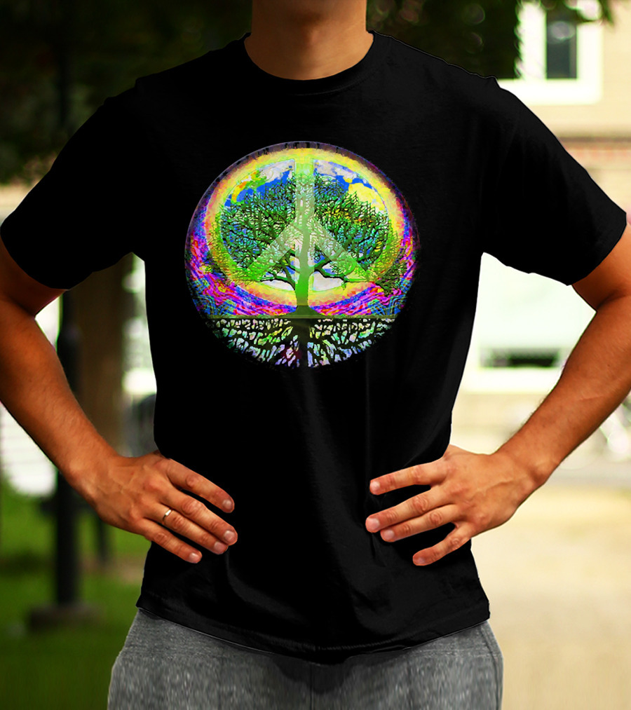 Tree Of Life Peace Symbol World Harmony T-Shirt