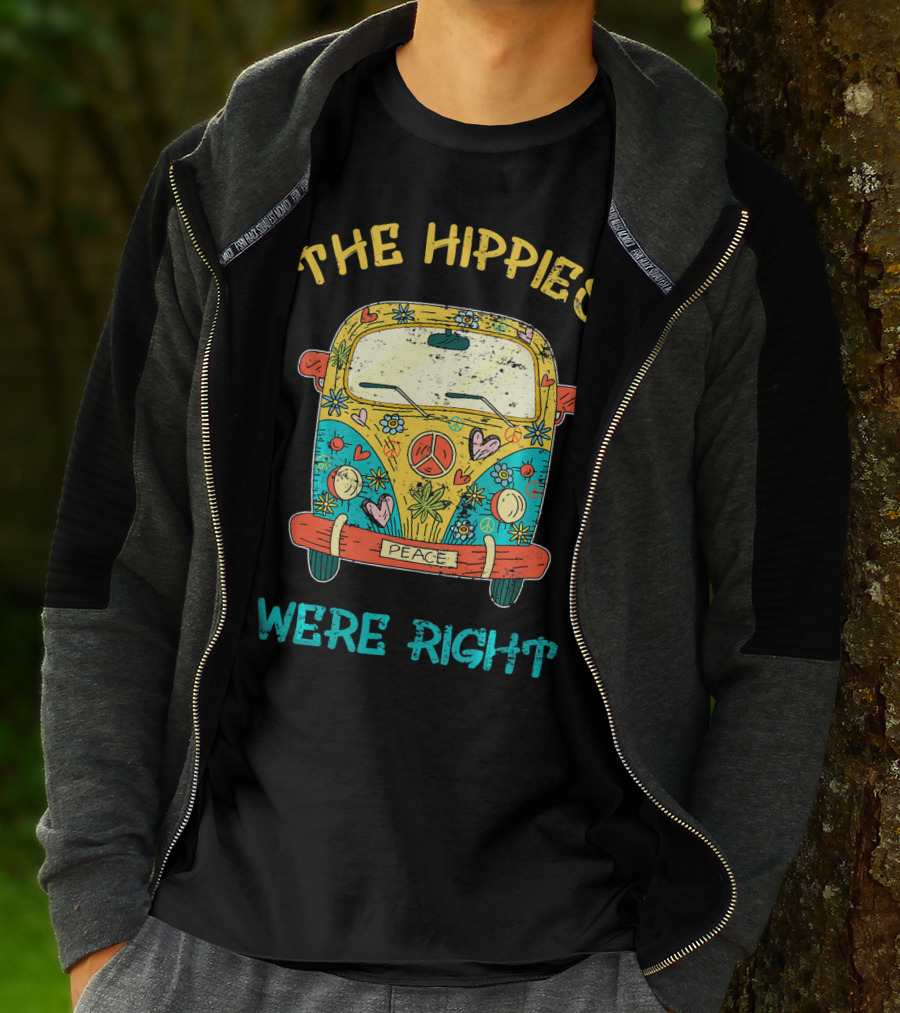 The Hippies Were Right Peace Van Vibrant Love T-Shirt
