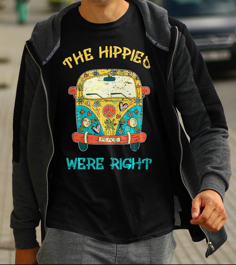 The Hippies Were Right Peace Van Vibrant Love T-Shirt