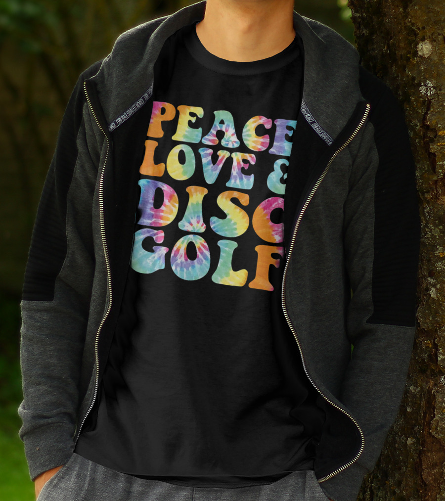 Peace Love And Disc Golf Tie Dye T-Shirt