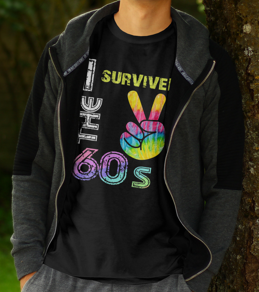 I Survived The 60s Tie-Dye Peace Sign T-Shirt