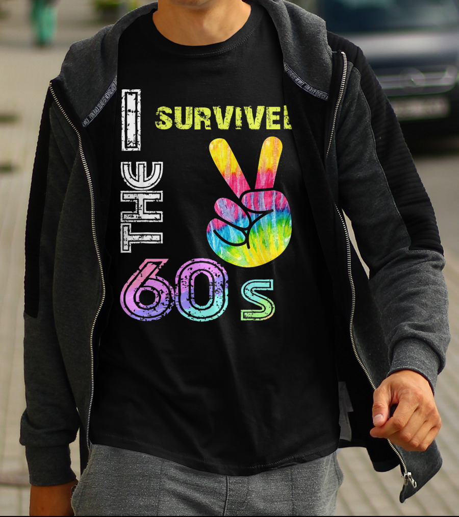 I Survived The 60s Tie-Dye Peace Sign T-Shirt