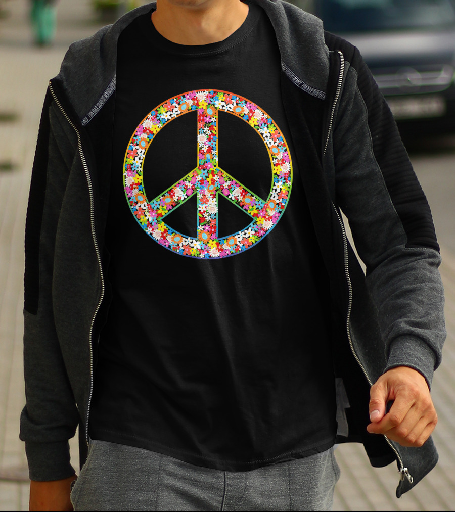 Hippie Flower-Powered Peace T-Shirt
