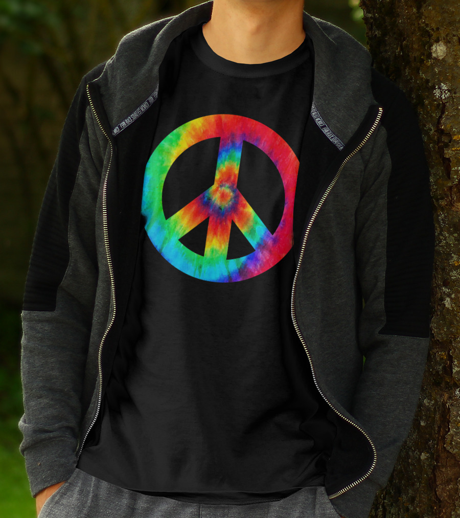Cool Tie Dye Peace Sign T-Shirt